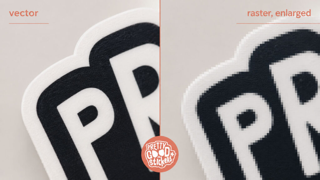vector vs bitmap raster sticker