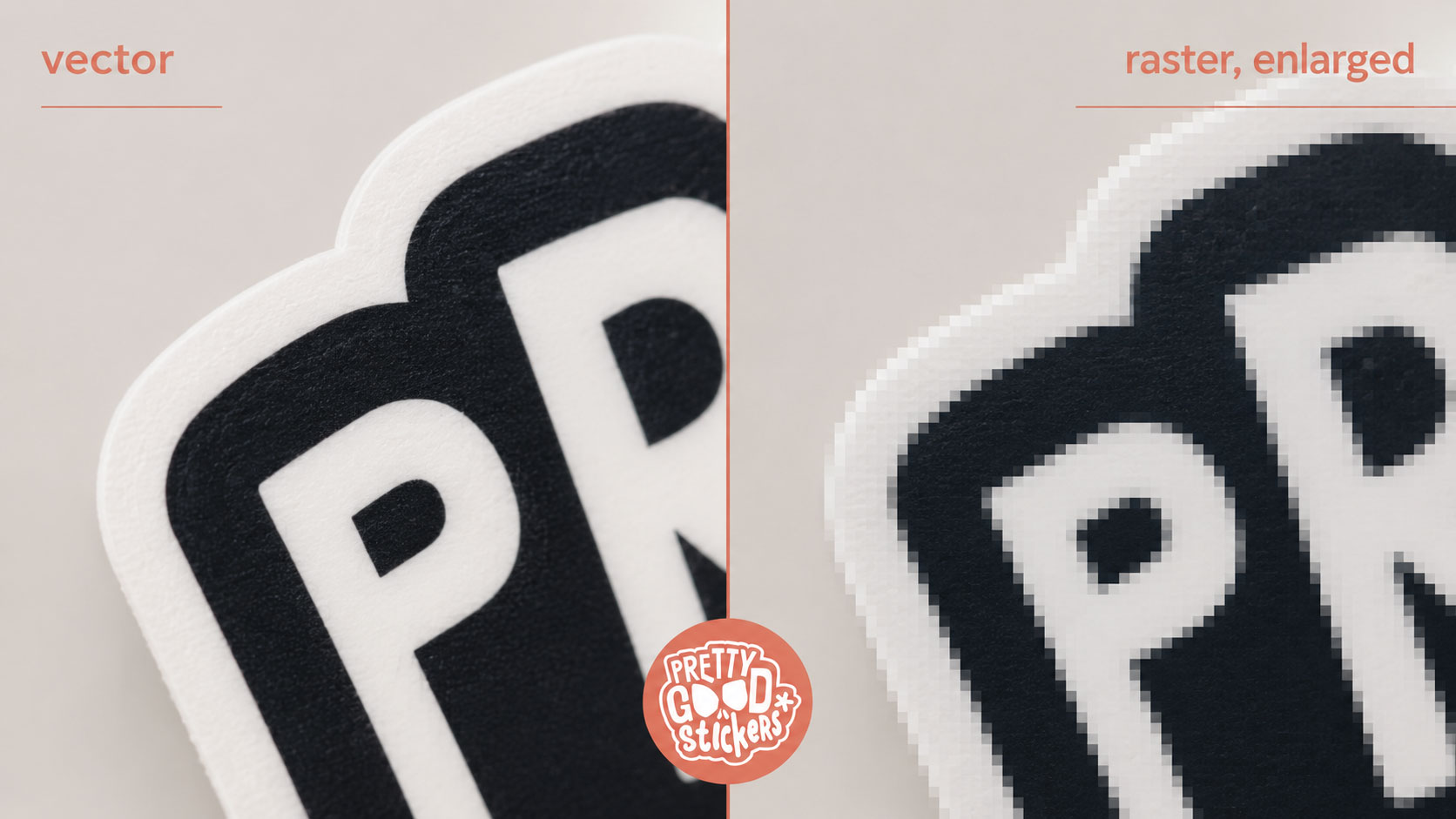 vector vs bitmap raster sticker